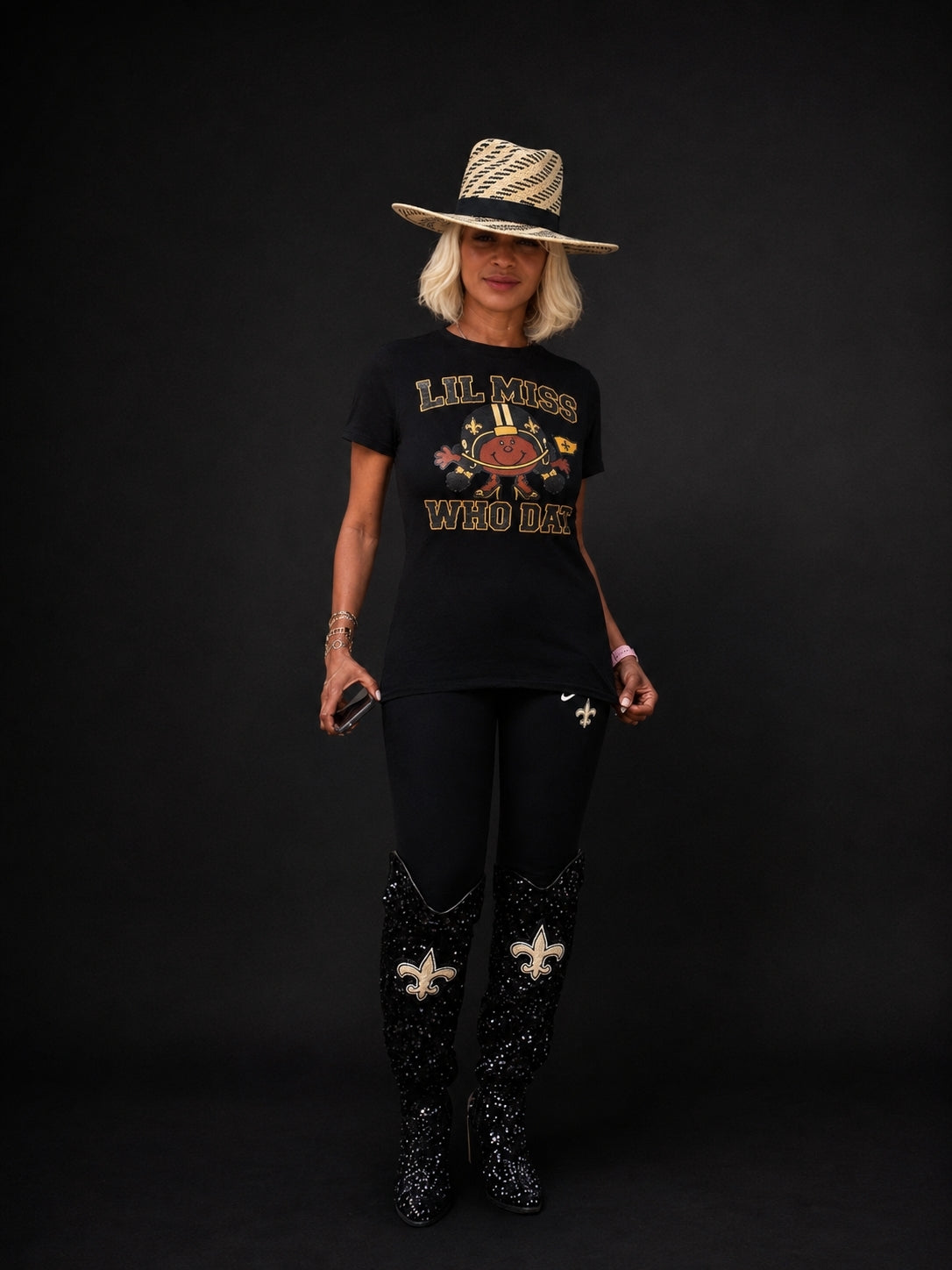 Lil Miss Who Dat Classic Sneakers Ebony