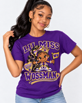 💜💛 Lil Miss Wossman Wildcats Single Pony Tee 💛💜