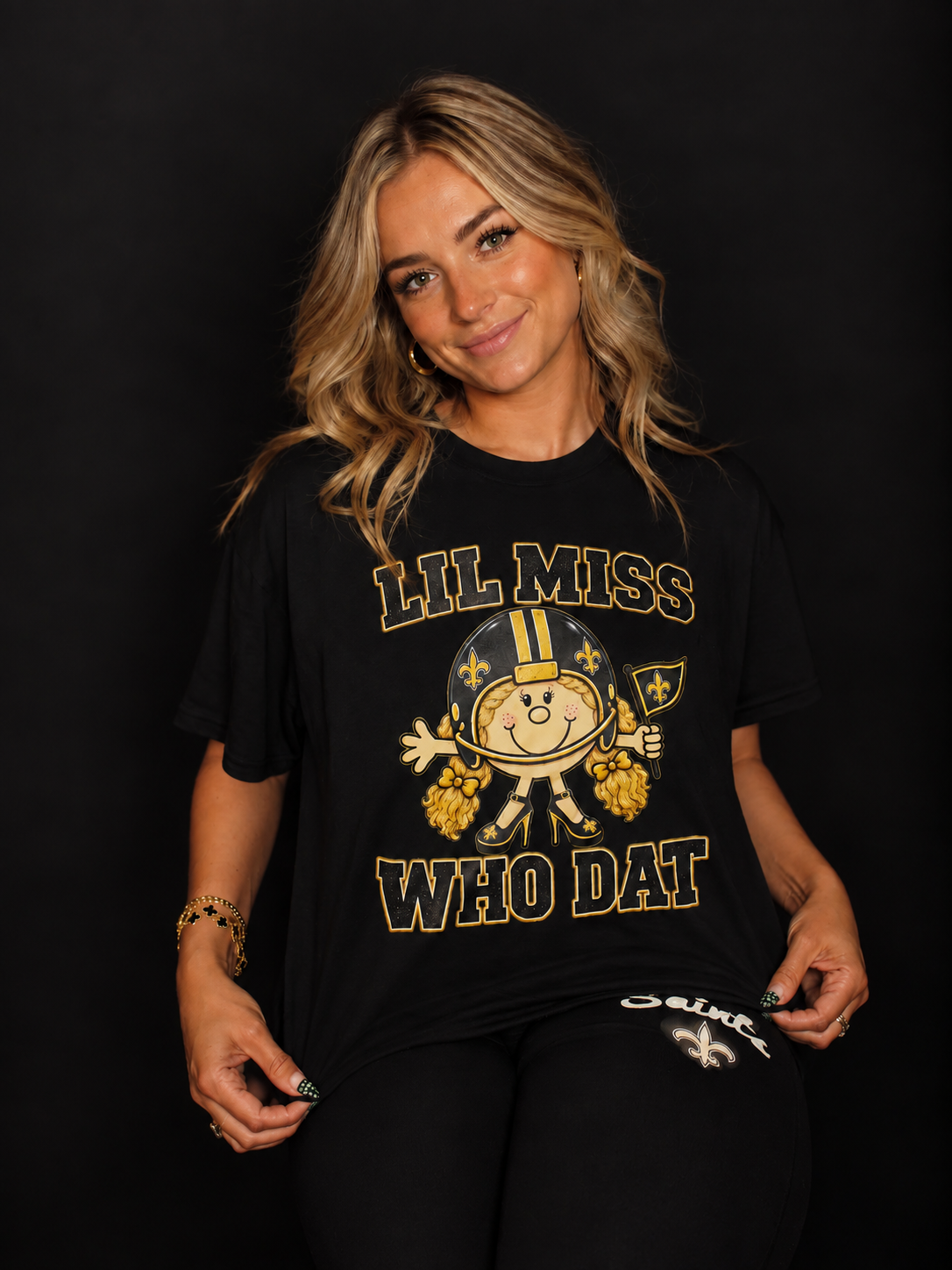 Lil Miss Who Dat Diva Heels (Ivory)