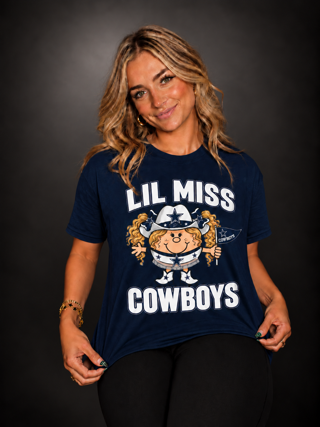 Lil Miss Cowboys Ponytails Ivory