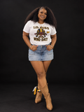 Lil Miss Who Dat Sneakers & Diva Heels Crop Top (White)
