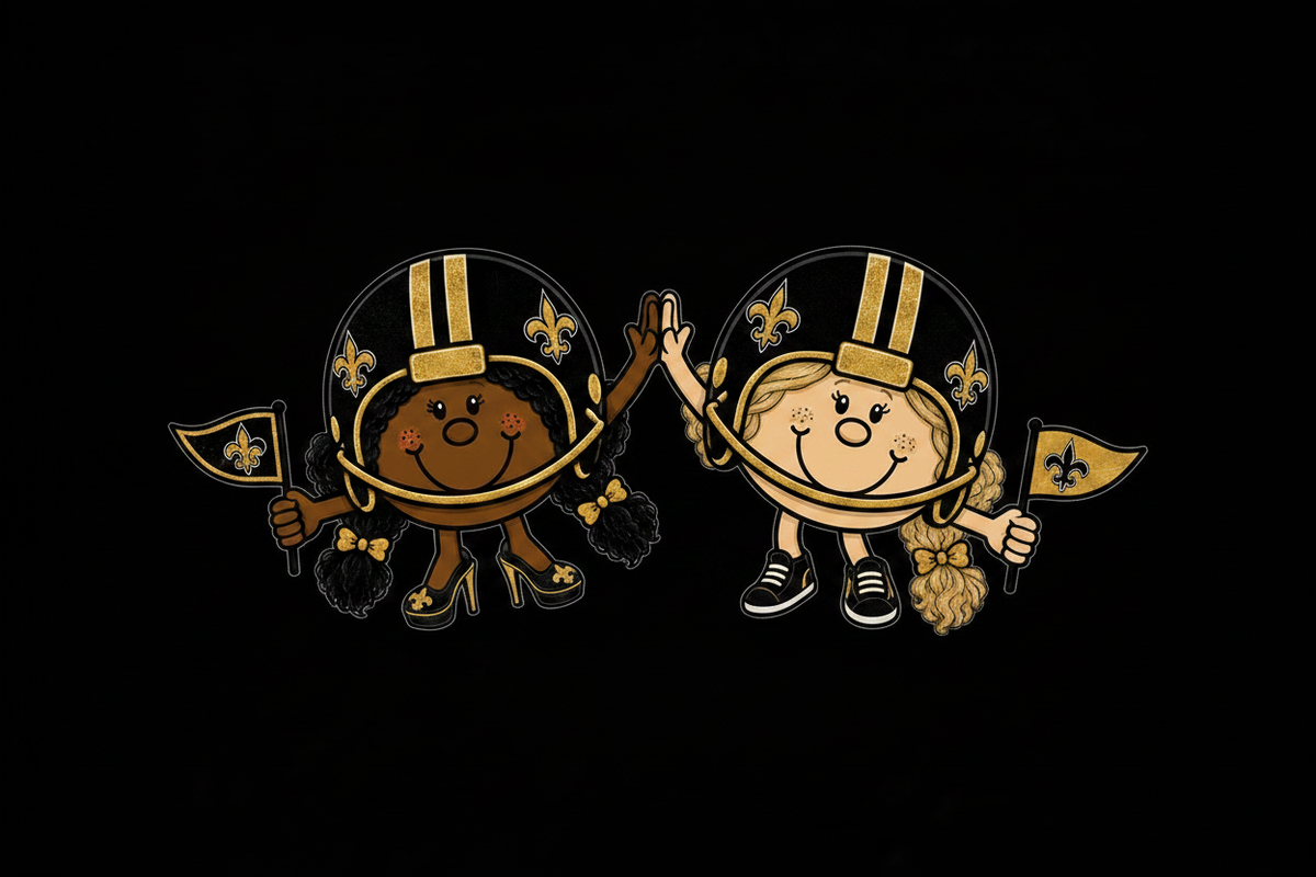 Lil Miss Who Dat - High Five Exact Characters